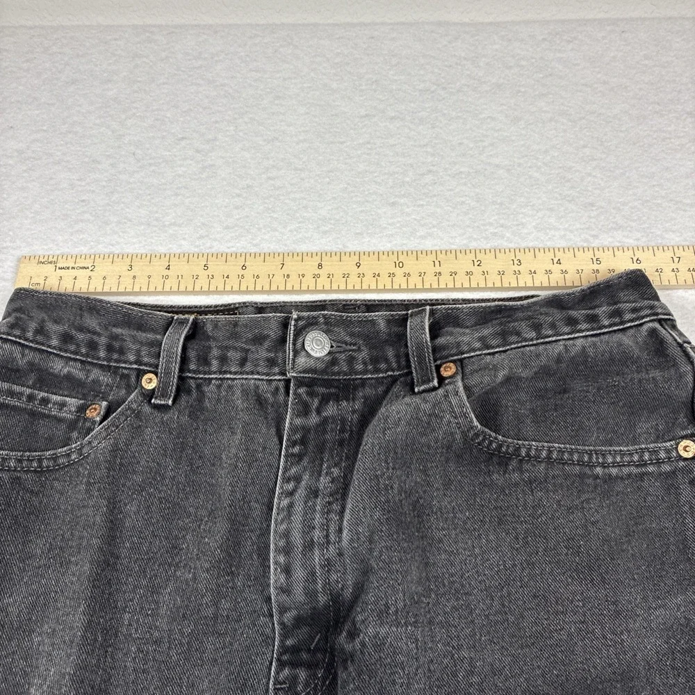 Vintage‎ Levi's 505 Black Jeans Size 34 X 34 100% Cotton Straight Leg Denim Y2K
